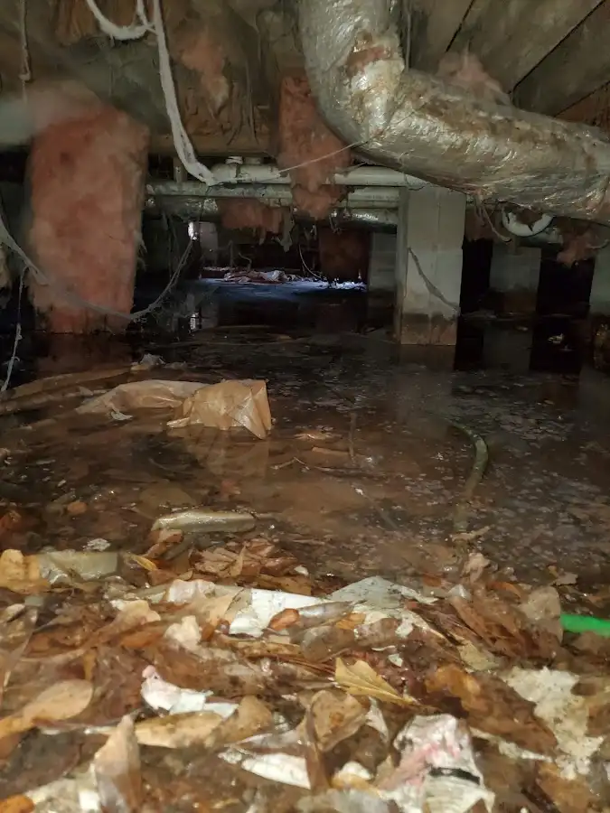 Crawl space flood assessment for Commercial Water Damage Restoration in Kittery